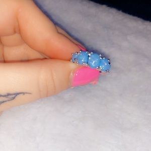 Sterling Silver Blue Opal Ring